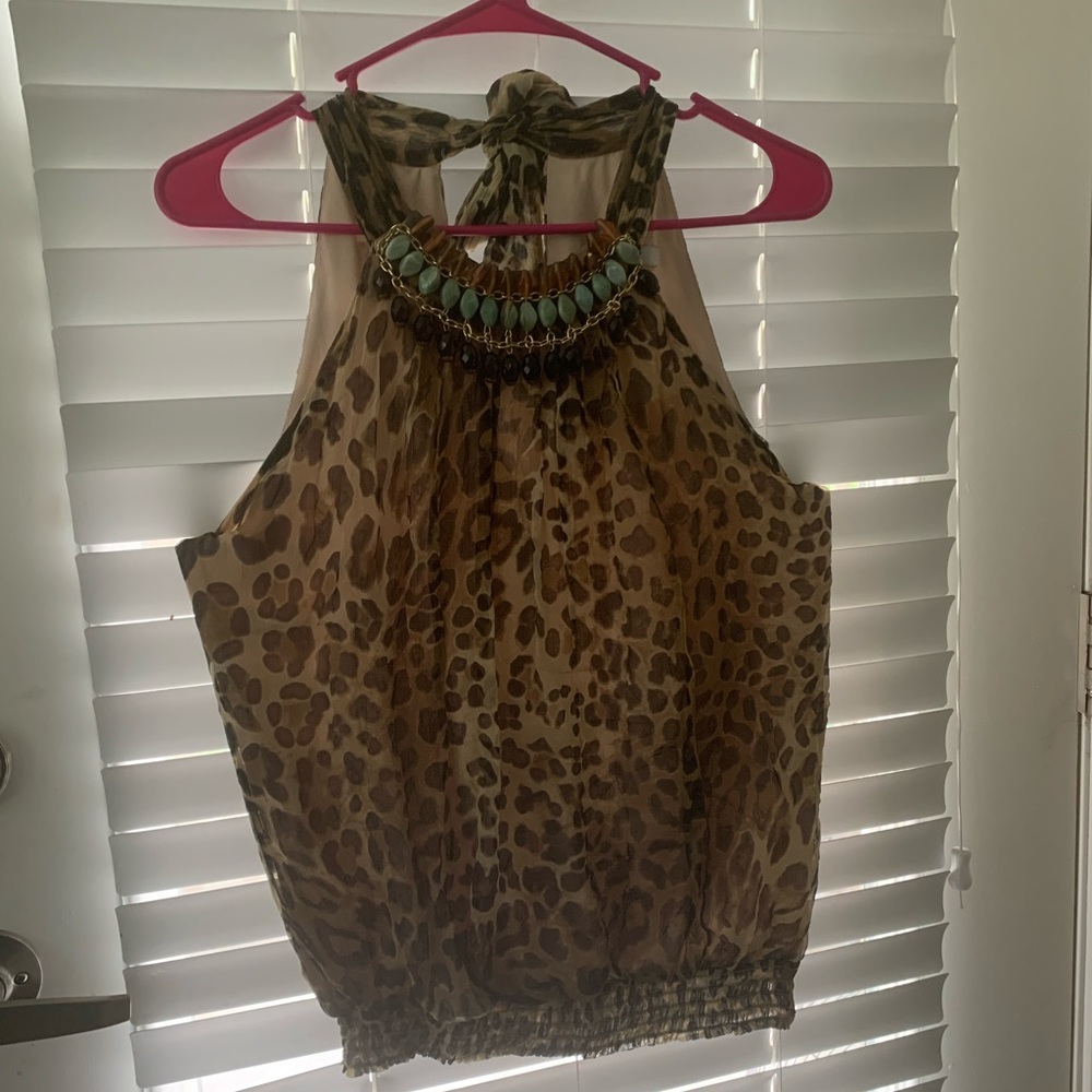 Cache tie back leopard print size Medium